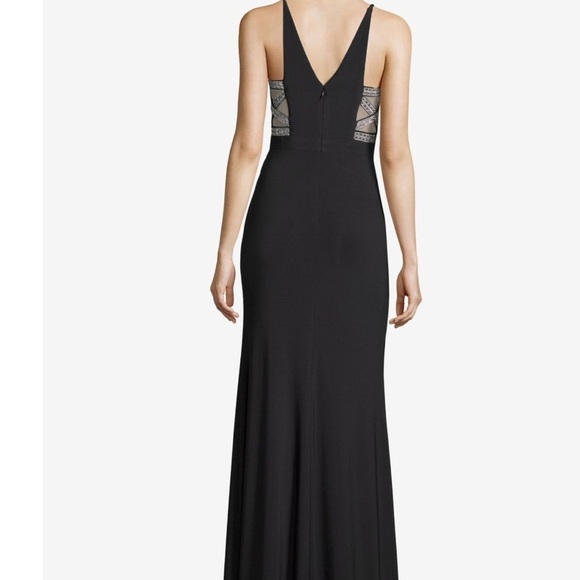 Xscape Women's Side-Slit Gown (8, Black) - Picture 3 of 7